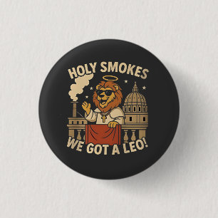 Holy Smoke Pope Leo XIV Christian Church 3 Cm Round Badge