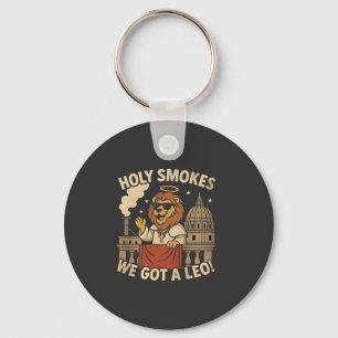 Holy Smoke Pope Leo XIV Christian Church Key Ring