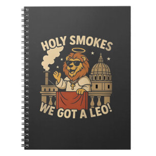 Holy Smoke Pope Leo XIV Christian Church  Notebook
