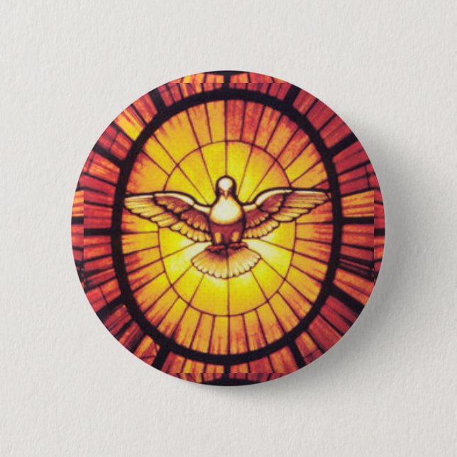 HOLY SPIRIT 6 CM ROUND BADGE (Front)