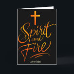 Holy Spirit &amp; Fire Christian Cross Of Jesus, L Card<br><div class="desc">Holy Spirit & Fire Christian Cross Of Jesus,  Luke 3_16 Bible</div>