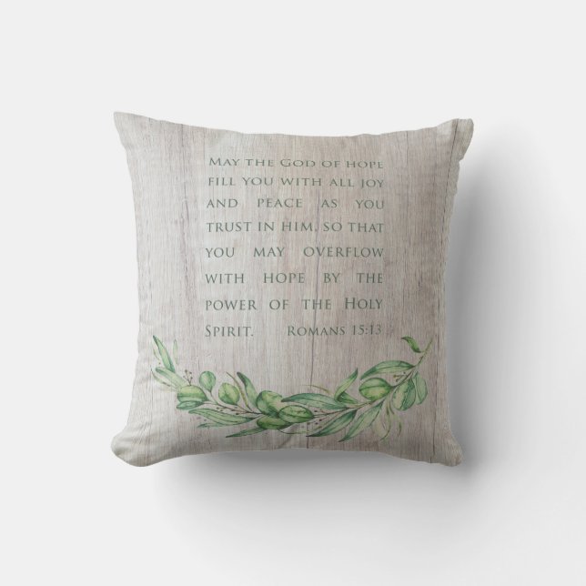 Holy Spirit Bible Verse Pastor Gift Pillow (Front)
