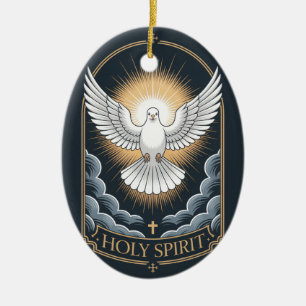 Holy Spirit Ceramic Tree Decoration