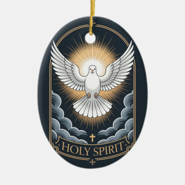 Holy Spirit Ceramic Tree Decoration (Front)
