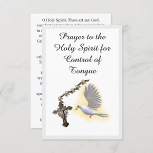 Holy Spirit Control of Speech Prayer Card