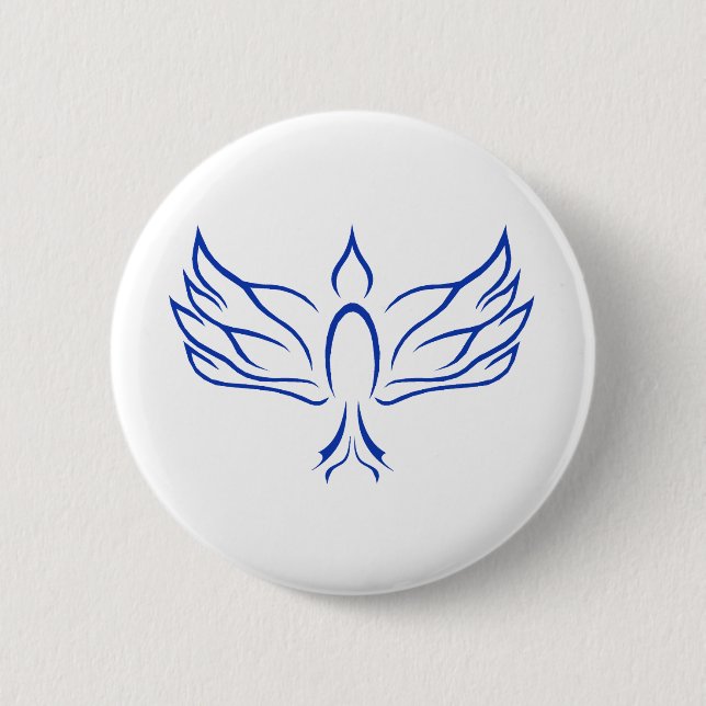 Holy Spirit Dove 6 Cm Round Badge (Front)