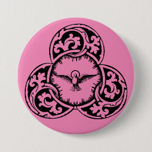 Holy Spirit Dove Christian symbol 7.5 Cm Round Badge