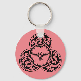 Holy Spirit Dove Christian symbol Key Ring