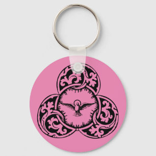 Holy Spirit Dove Christian symbol Key Ring