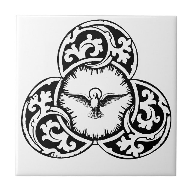 Holy Spirit Dove Christian symbol Tile (Front)