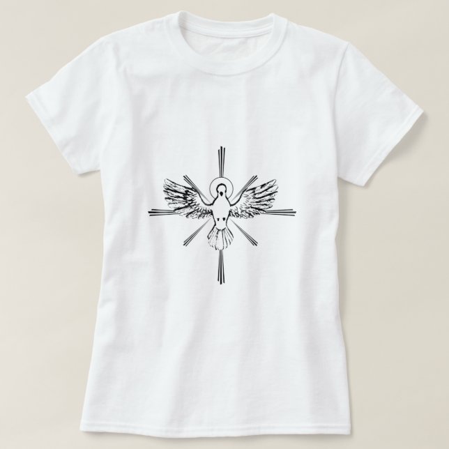 Holy Spirit Dove Praise Jesus Pentecost T-Shirt (Design Front)