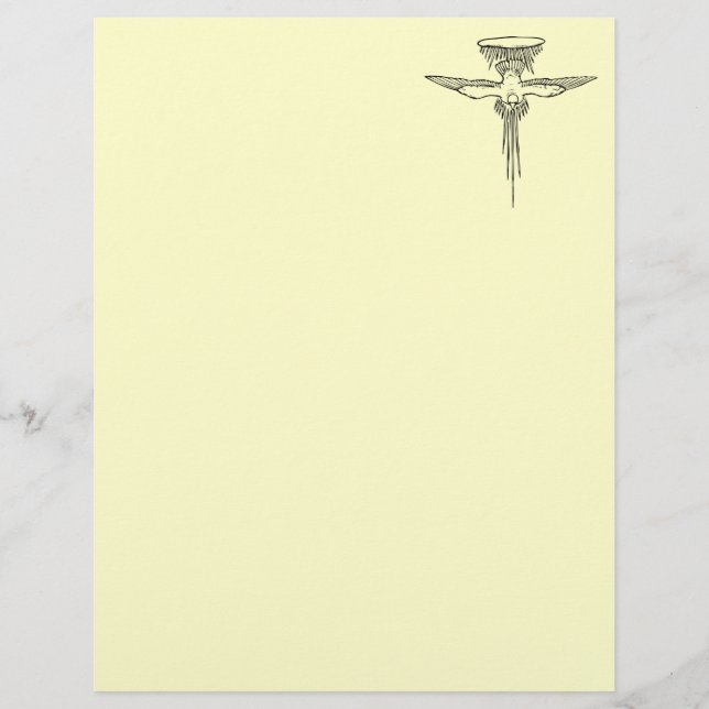 Holy Spirit Dove Recycled Letterhead Paper 1 (Front)