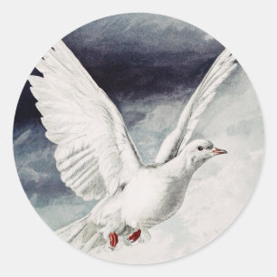 Holy Spirit Dove Religious Confirmation and Peace  Classic Round Sticker