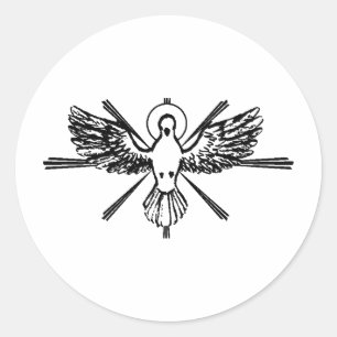 Holy Spirit Dove Religious Confirmation and Peace  Classic Round Sticker