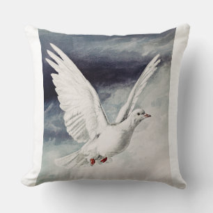 Holy Spirit Dove Religious Confirmation and Peace  Cushion