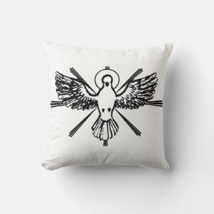 Holy Spirit Dove Religious Confirmation and Peace Cushion