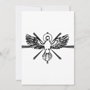 Holy Spirit Dove Religious Confirmation and Peace  Holiday Card