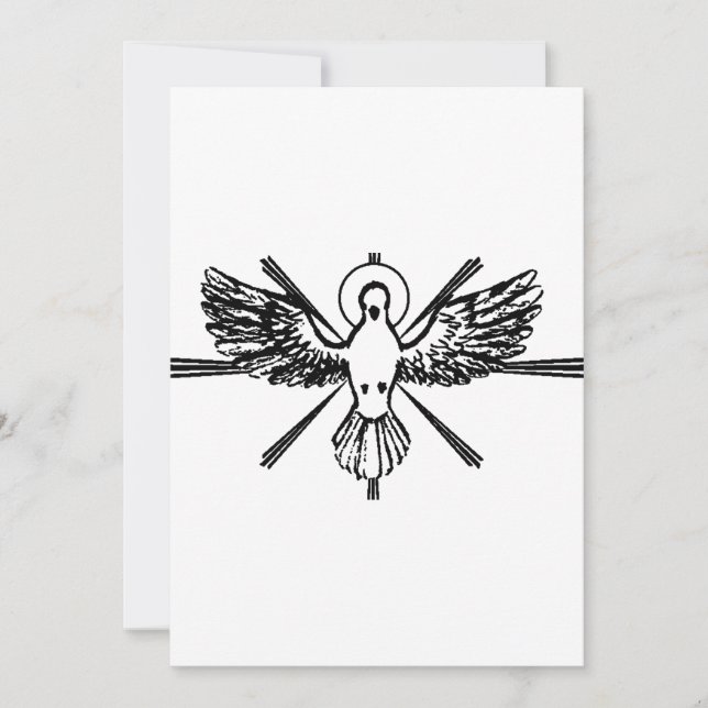 Holy Spirit Dove Religious Confirmation and Peace  Holiday Card (Front)