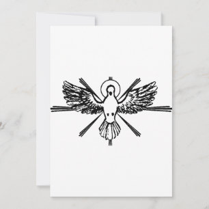 Holy Spirit Dove Religious Confirmation and Peace  Invitation