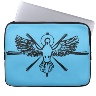 Holy Spirit Dove Religious Confirmation and Peace Laptop Sleeve