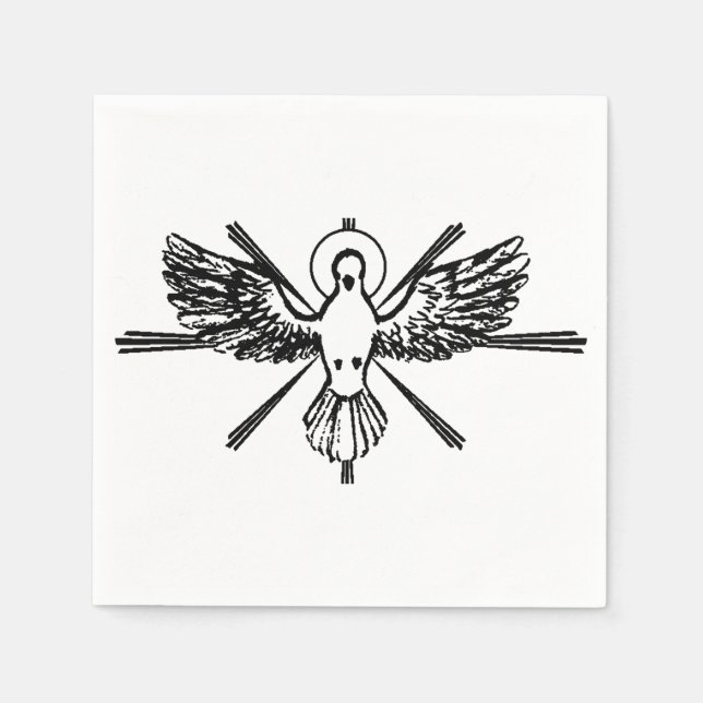 Holy Spirit Dove Religious Confirmation and Peace  Napkin (Front)