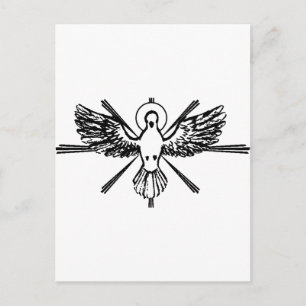 Holy Spirit Dove Religious Confirmation and Peace  Postcard