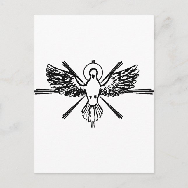 Holy Spirit Dove Religious Confirmation and Peace  Postcard (Front)