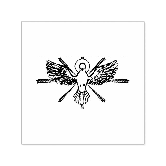 Holy Spirit Dove Religious Confirmation and Peace  Self-inking Stamp (Design)