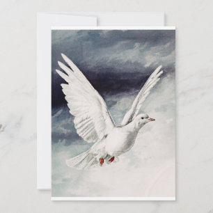 Holy Spirit Dove Religious Confirmation and Peace  Thank You Card