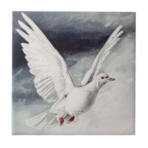 Holy Spirit Dove Religious Confirmation and Peace Tile