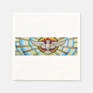 Holy Spirit dove stained glass Napkin