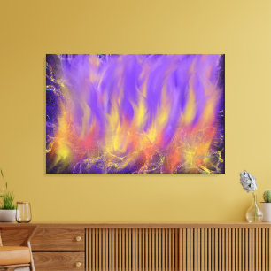 Holy Spirit Fire Christian Prophetic Abstract Art Canvas Print