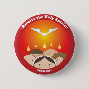 Holy Spirit Pentecost 6 Cm Round Badge
