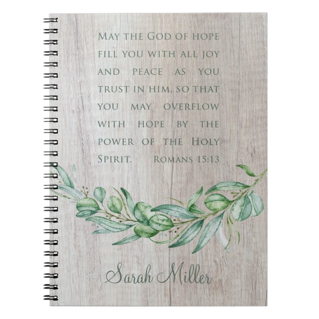 Holy Spirit Personalized Bible Verse Study Notebook (Front)