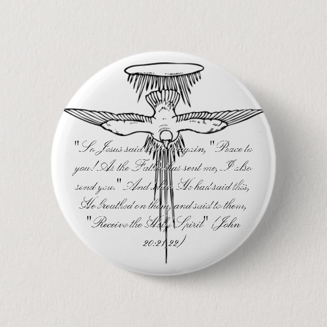 Holy Spirit Round Button (Front)
