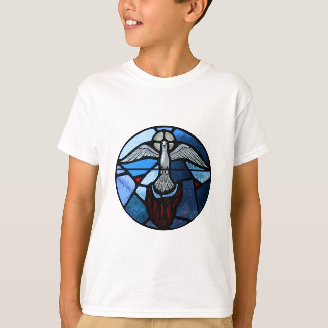 Holy Spirit Stained Glass Art T-Shirt (Front)