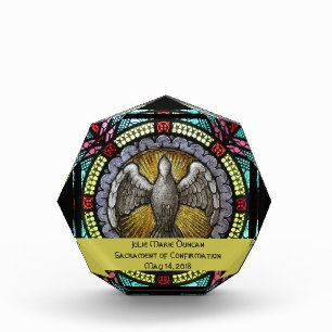 Holy Spirit Stained Glass Confirmation RCIA Photo Block