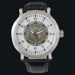 Holy Spirit Stained Glass Confirmation RCIA Watch<br><div class="desc">This is a beautiful stained glass image of the Holy Spirit / Holy Ghost as represented by a dove.  It would make a wonderful Confirmation gift.</div>