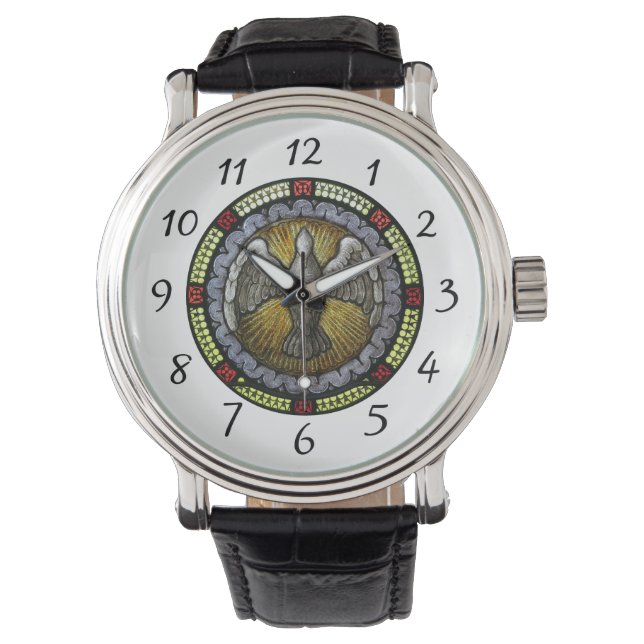 Holy Spirit Stained Glass Confirmation RCIA Watch (Front)