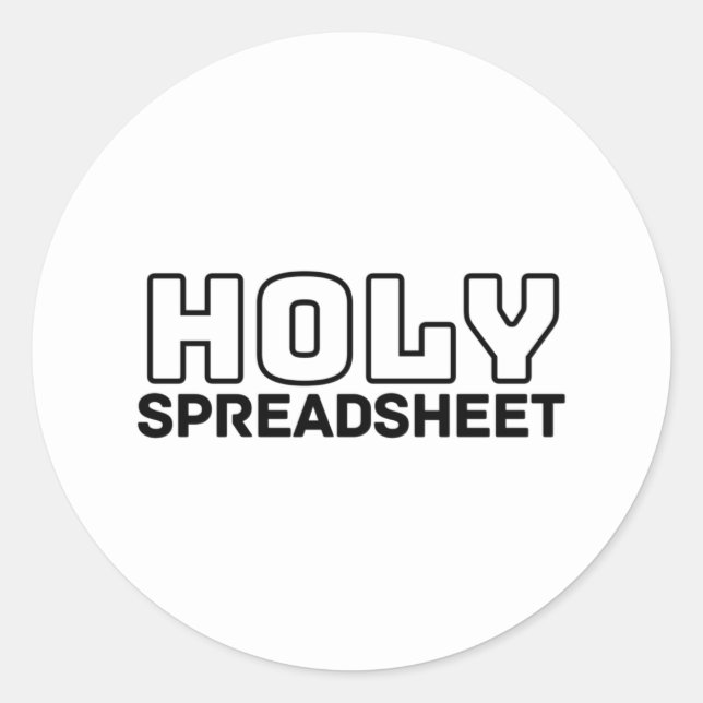 Holy Spreadsheet Classic Round Sticker (Front)