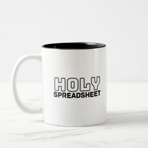 Holy Spreadsheet Two-Tone Coffee Mug