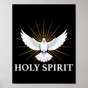 Holy Srit Dove Sritual Symbol Christian Bible Fait Poster