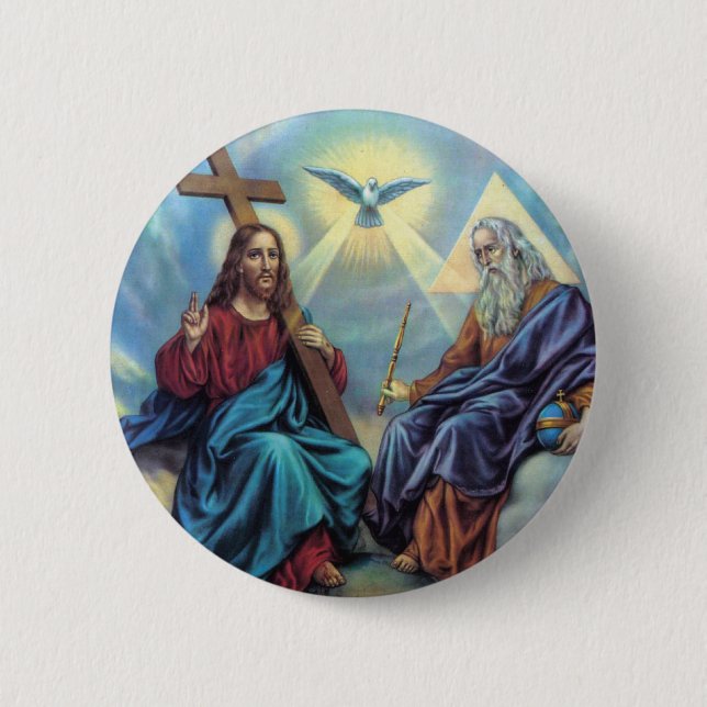 Holy Trinity 6 Cm Round Badge (Front)