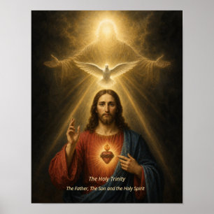 Holy Trinity Art Print - Father, Son, Holy Spirit