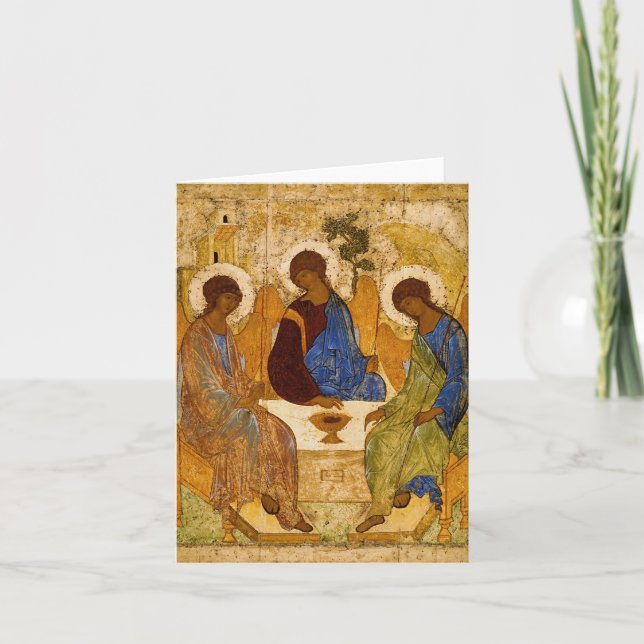 Holy Trinity by Andrey Rublev Thank You Card (Front)