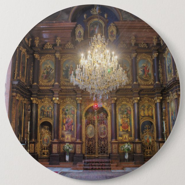 Holy Trinity Greek Orthodox Church 6 Cm Round Badge (Front)