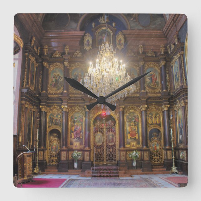 Holy Trinity Greek Orthodox Church Square Wall Clock (Front)