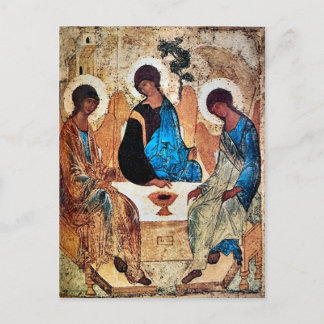 Holy Trinity Icon by Andrei Rublev Postcard