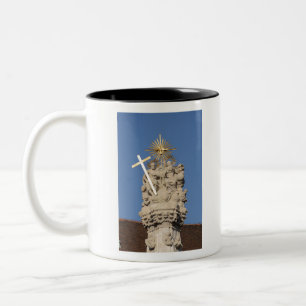 Holy Trinity Statue, Budapest,Hungary.JPG Two-Tone Coffee Mug