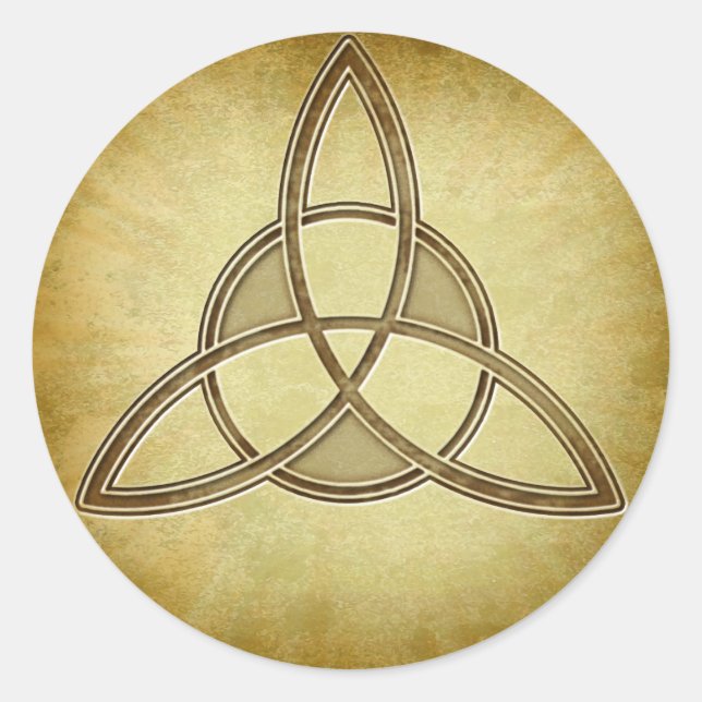 Holy Trinity Symbol Design Classic Round Sticker (Front)
